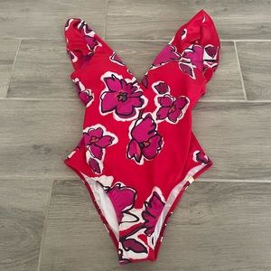 Summersalt Swimsuit One Piece Floral Open Back 4